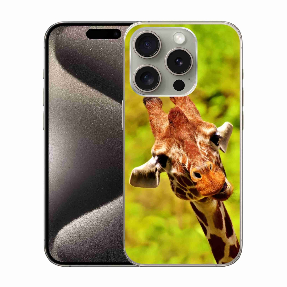 Gélový kryt mmCase na iPhone 15 Pro - žirafa