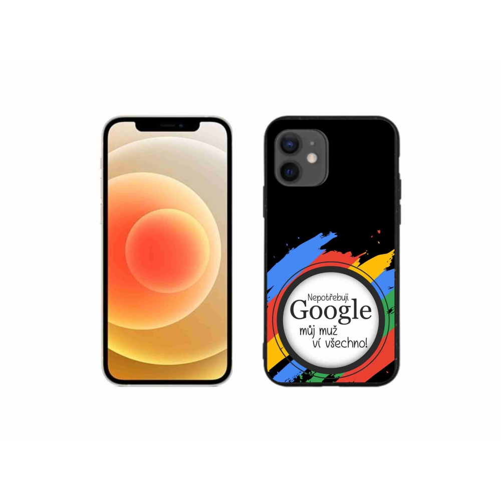 Gélový kryt mmCase na iPhone 12 mini - muž vie všetko čierne pozadie