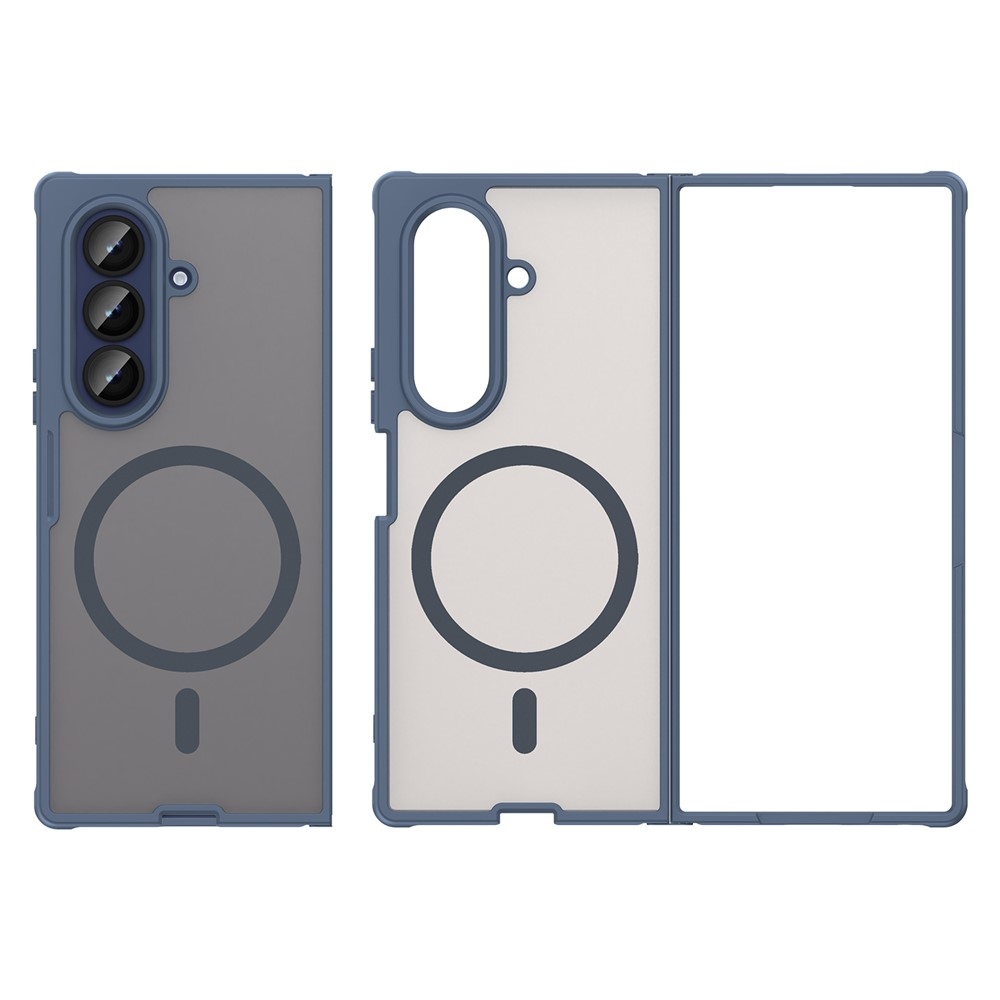 Case matný gélový obal s MagSafe na Samsung Galaxy Z Fold7 5G - modrý