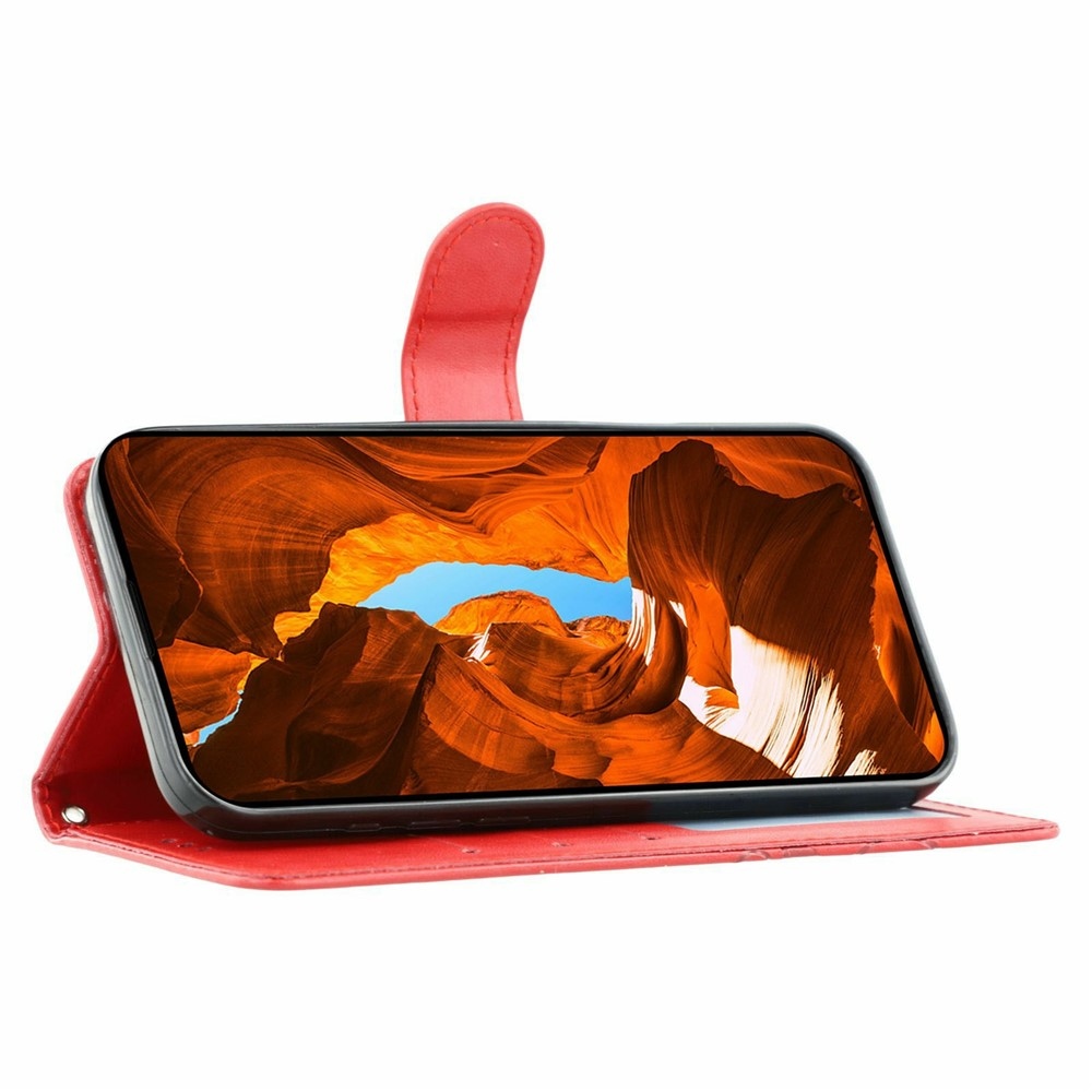 Roses knižkové púzdro na Xiaomi Redmi 15 5G - červené