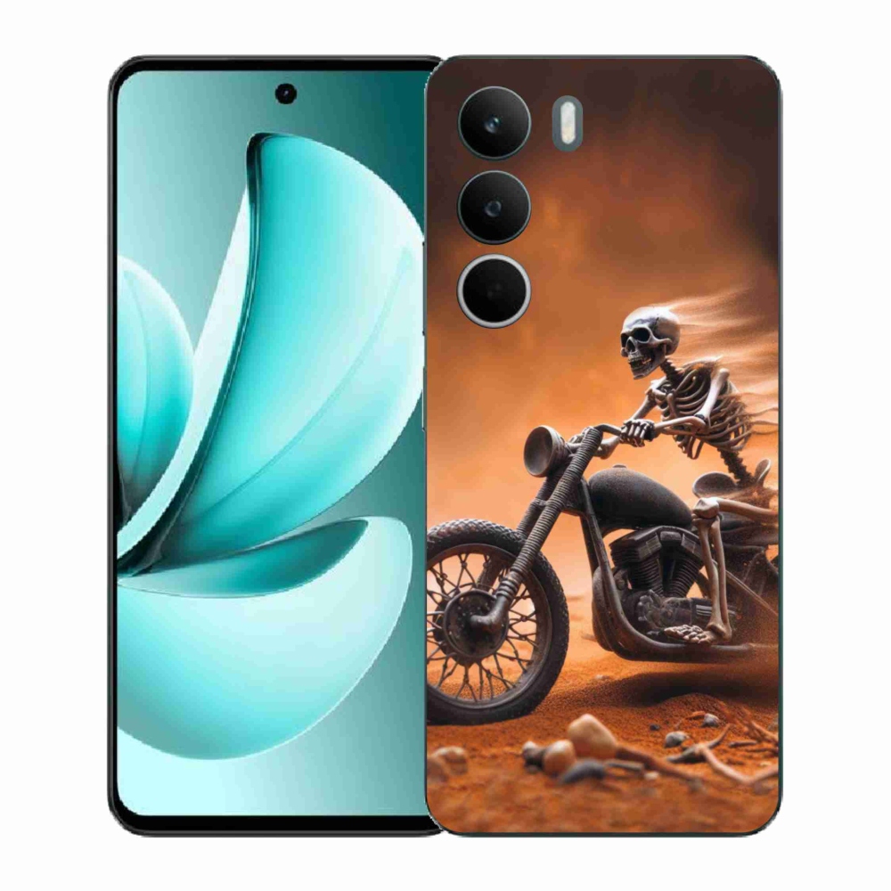 Gélový kryt mmCase na Realme C71 - kostra na motorke