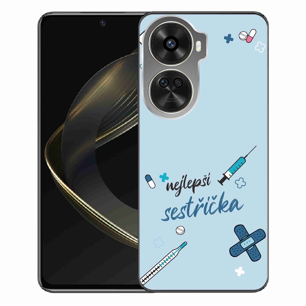 Gélový kryt mmCase na Huawei Nova 12 SE - najlepšia sestrička modré pozadie