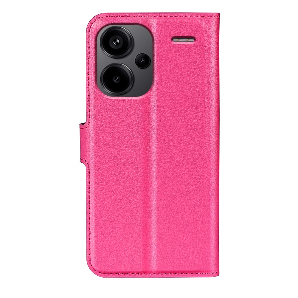 Litchi knižkové púzdro na Xiaomi Redmi Note 13 Pro+ 5G - rose