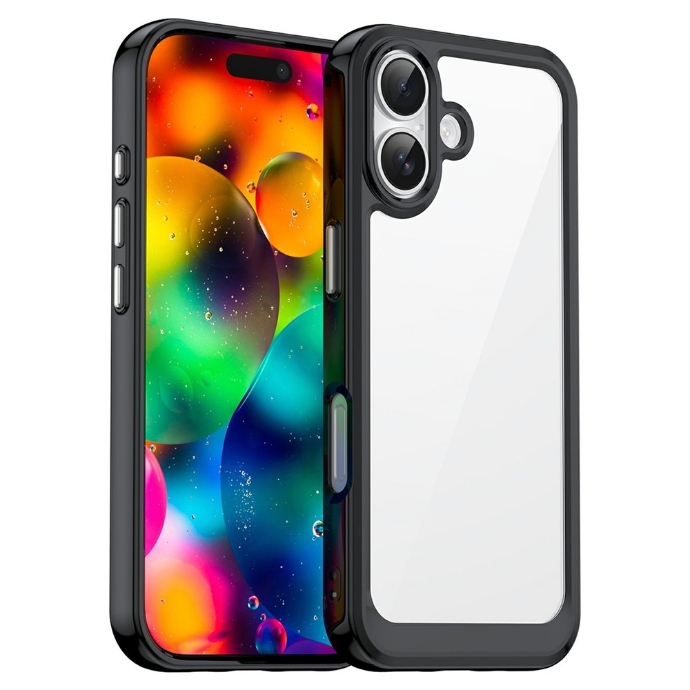 Gélový obal s pevným chrbtom na iPhone 17 - čierny
