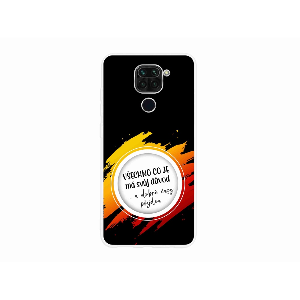 Gélový kryt mmCase na Xiaomi Redmi Note 9 - citát 3 čierne pozadie