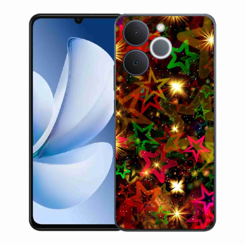 Gélový kryt mmCase na Realme Note 70T - farebné hviezdičky