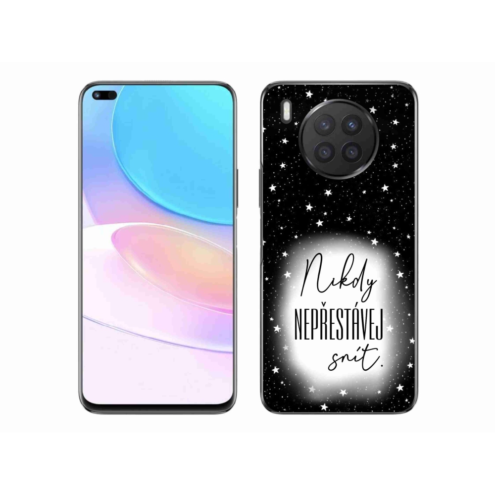 Gélový kryt mmCase na Huawei Nova 8i - citát 1 bieločierne pozadie