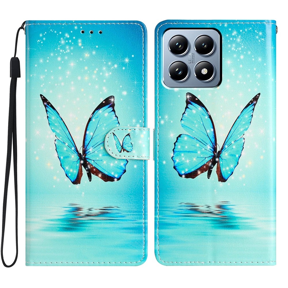 Unique knižkové púzdro na Xiaomi 15T Pro - modrý motýľ