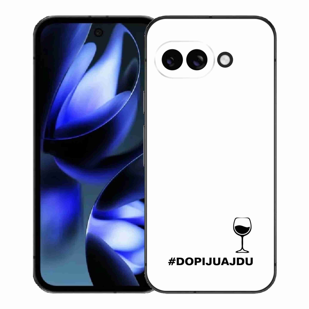 Gélový kryt mmCase na Google Pixel 9a - vínny motív biele pozadie