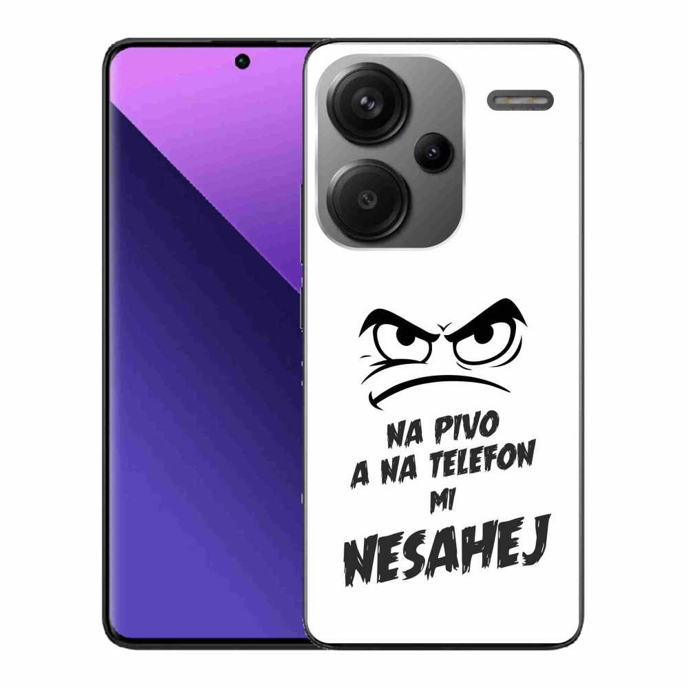 Gélový kryt mmCase na Xiaomi Redmi Note 13 Pro+ 5G - pivný motív 2 biele pozadie