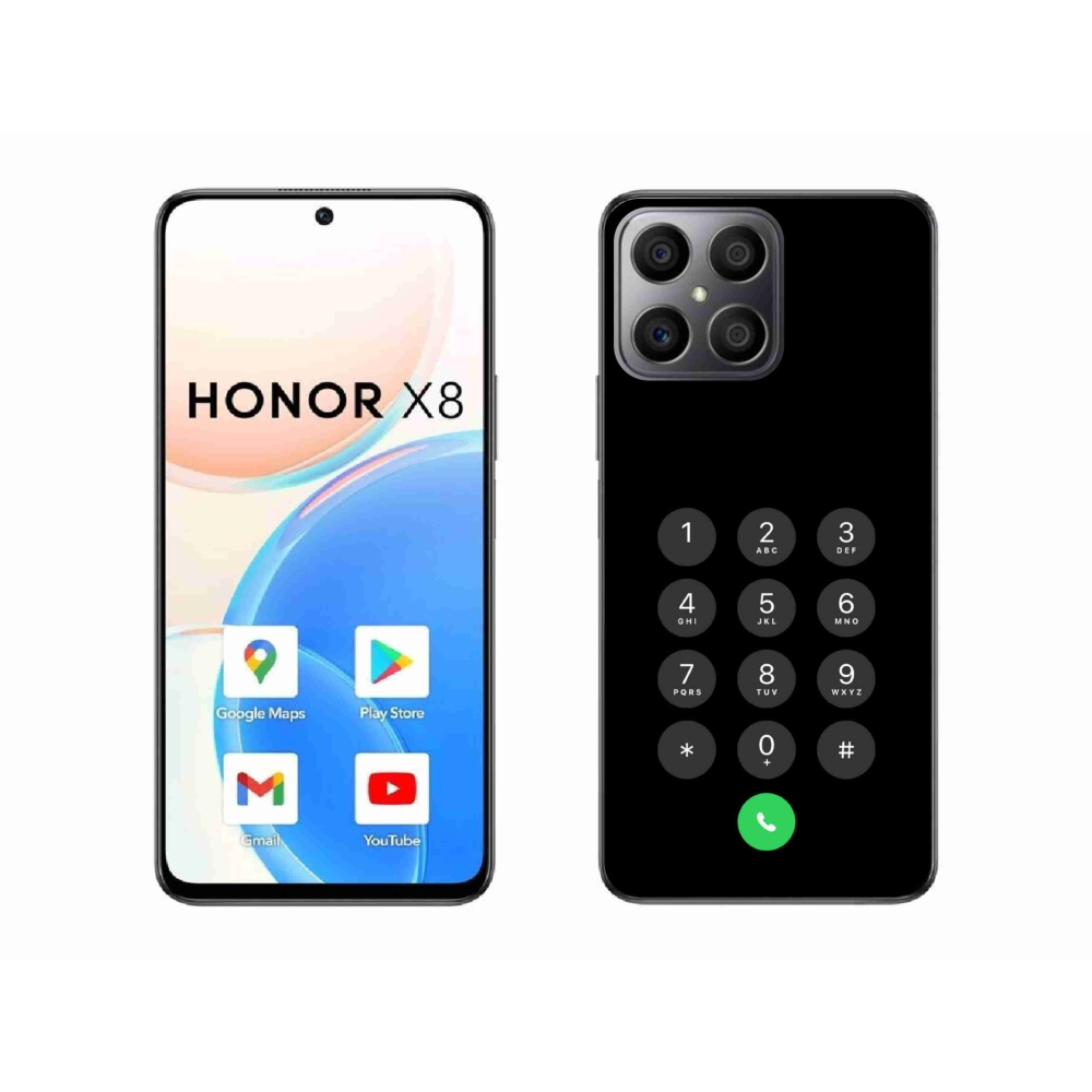 Gélový kryt mmCase na Honor X8 - čierny číselník