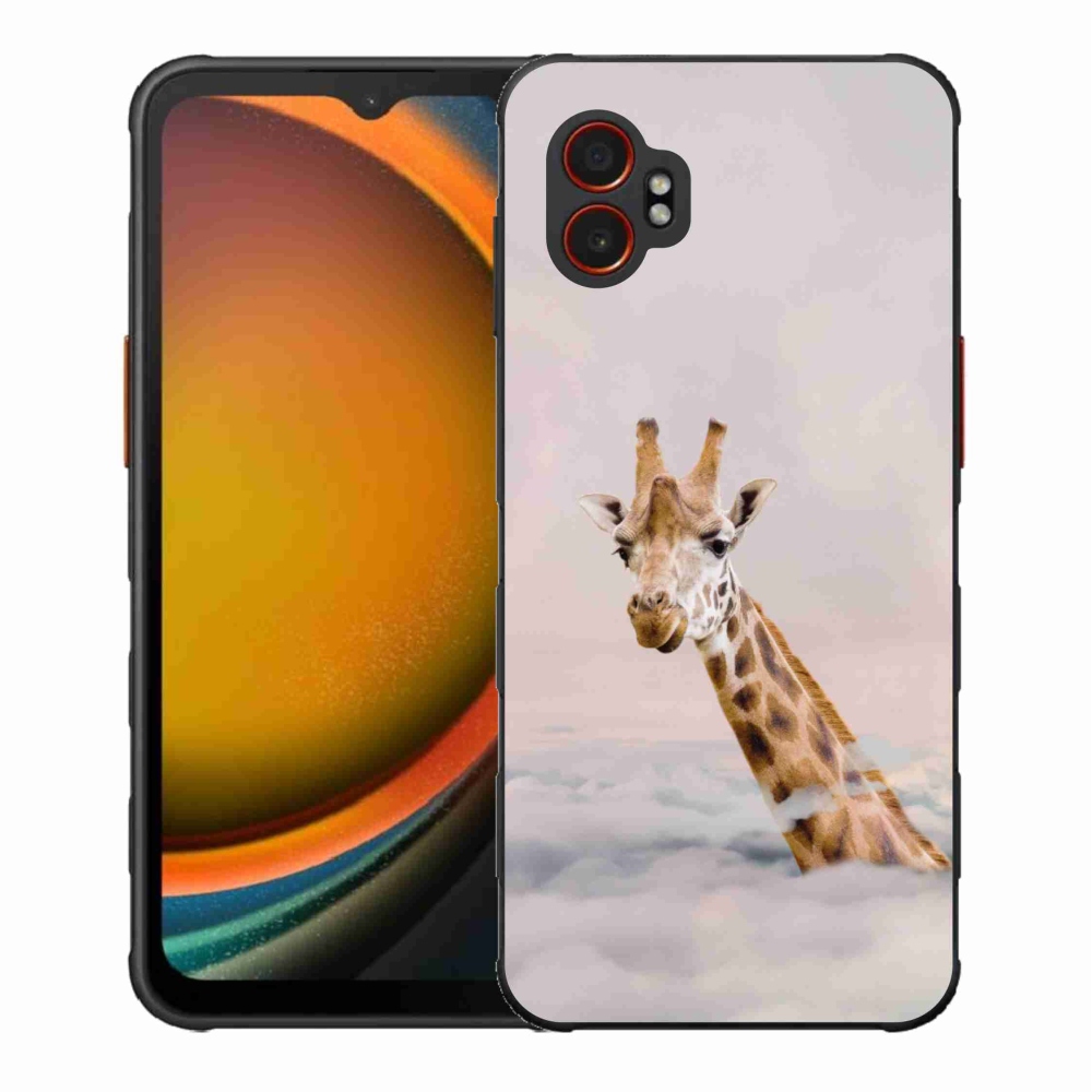 Gélový kryt mmCase na Samsung Galaxy Xcover 7 Pro - žirafa v oblakoch