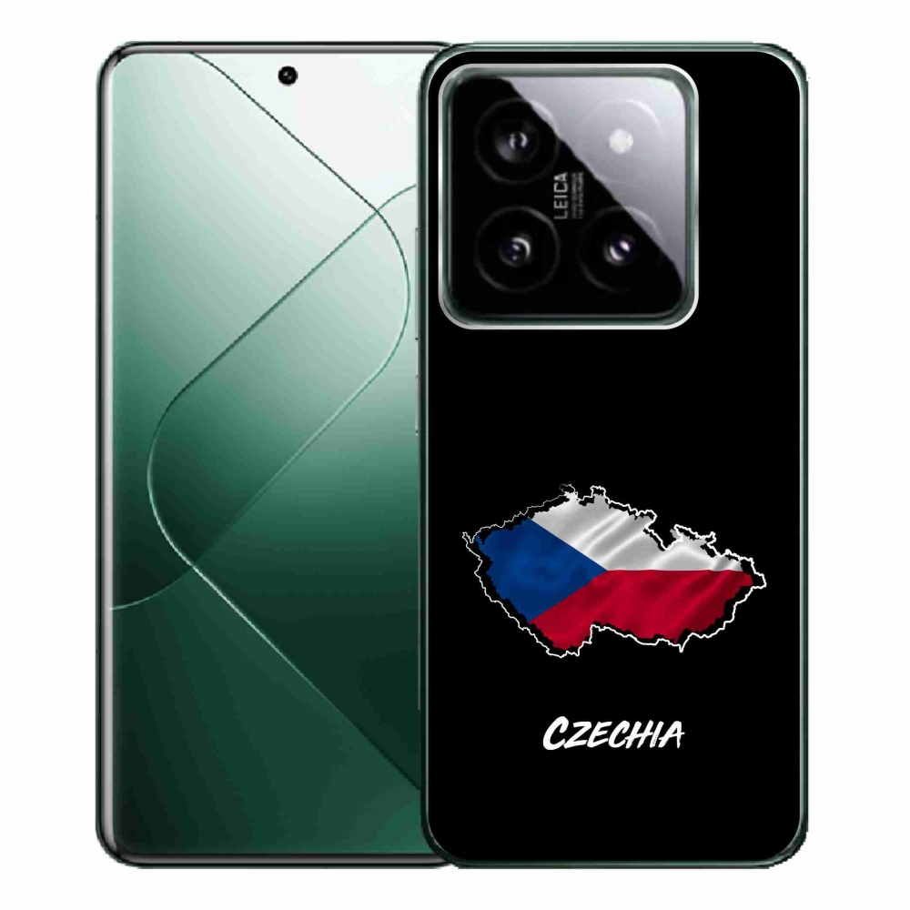 Gélový kryt mmCase na Xiaomi 14 Pro - Czechia čierne pozadie