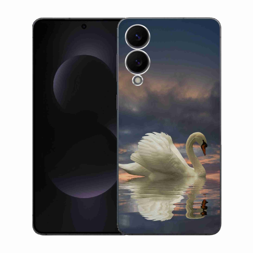 Gélový kryt mmCase na Samsung Galaxy S25 Edge - labuť