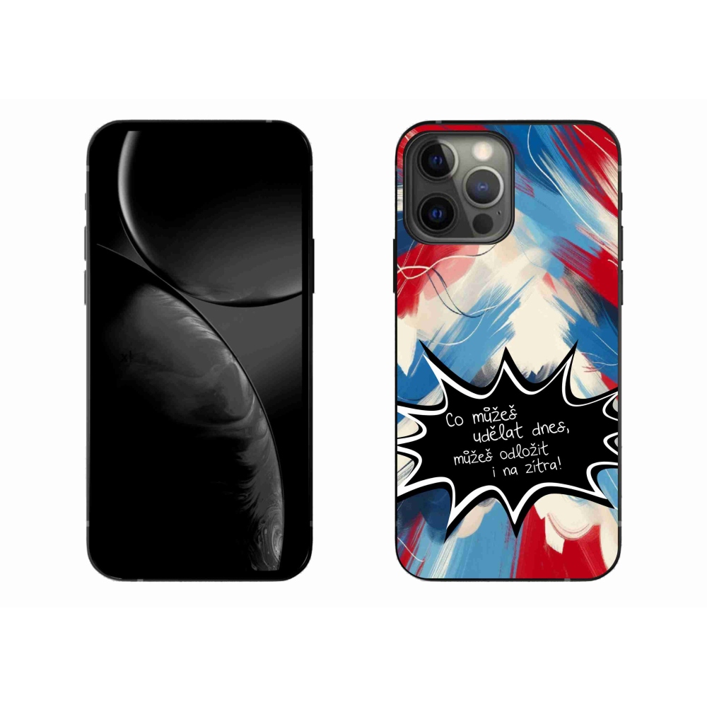 Gélový kryt mmCase na iPhone 13 Pro Max 6.7 - vtipný text 9 čierne pozadie