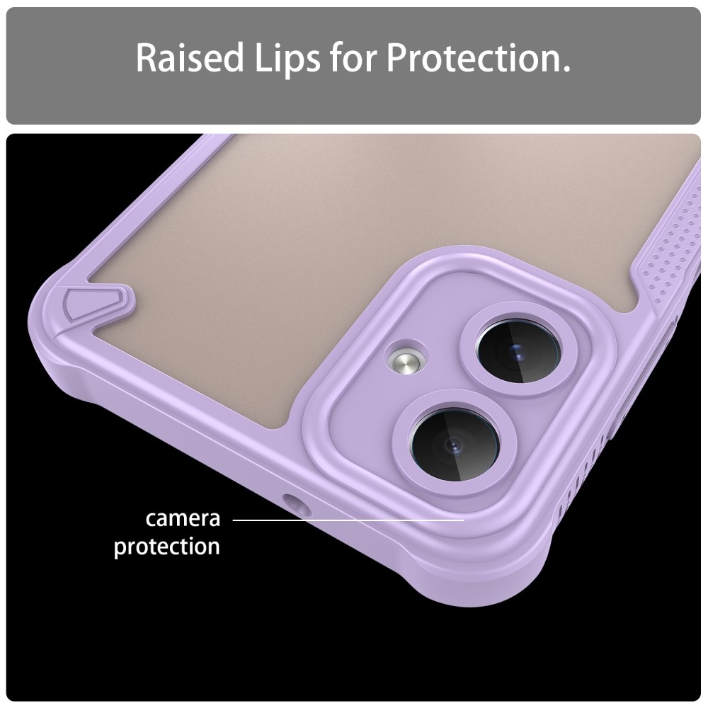 Frosted odolný kryt na Samsung Galaxy A06 4G - fialový