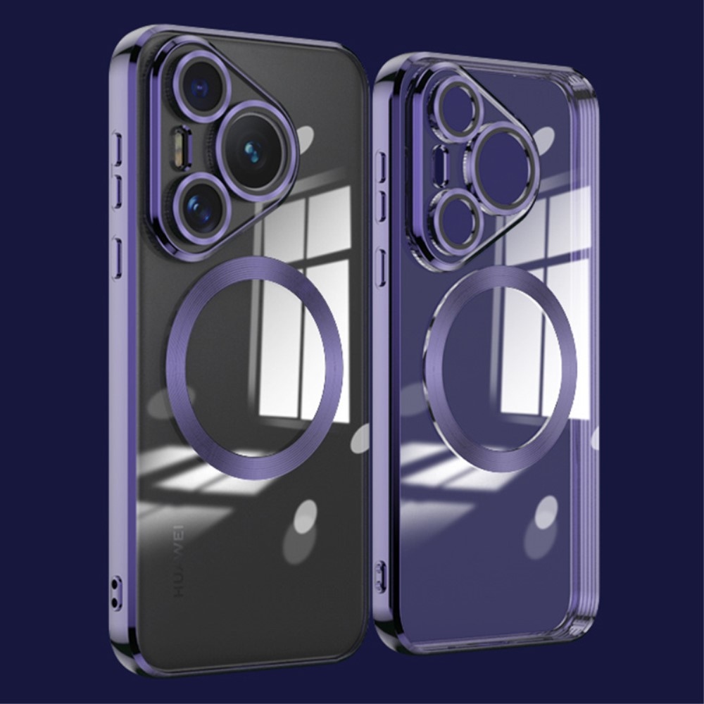 Case gélový obal s ochranou fotoaparátu a podporou MagSafe na Huawei Pura 70 - tmavofialový