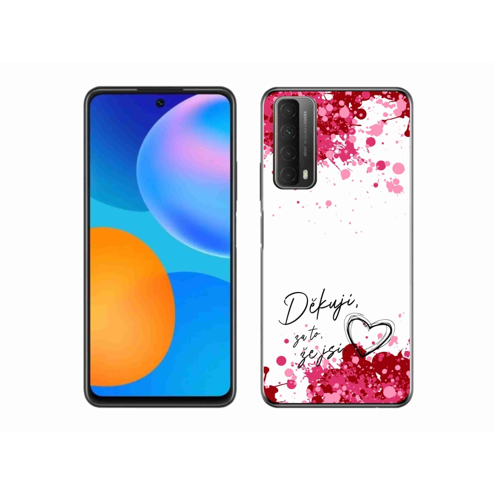 Gélový kryt mmCase na Huawei P Smart (2021) - zamilovaný text 2 biele pozadie
