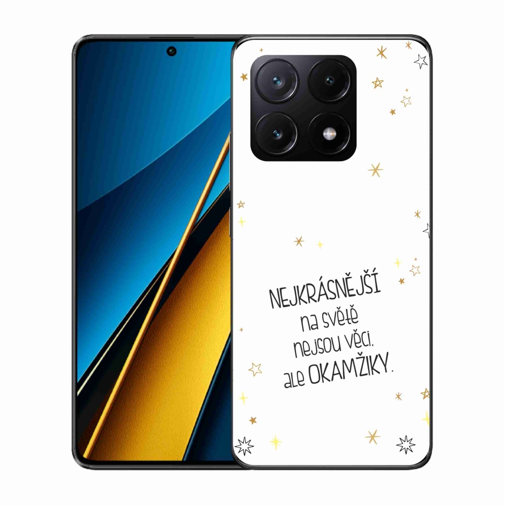 Gélový kryt mmCase na Xiaomi Poco X6 Pro 5G - citát 4 biele pozadie