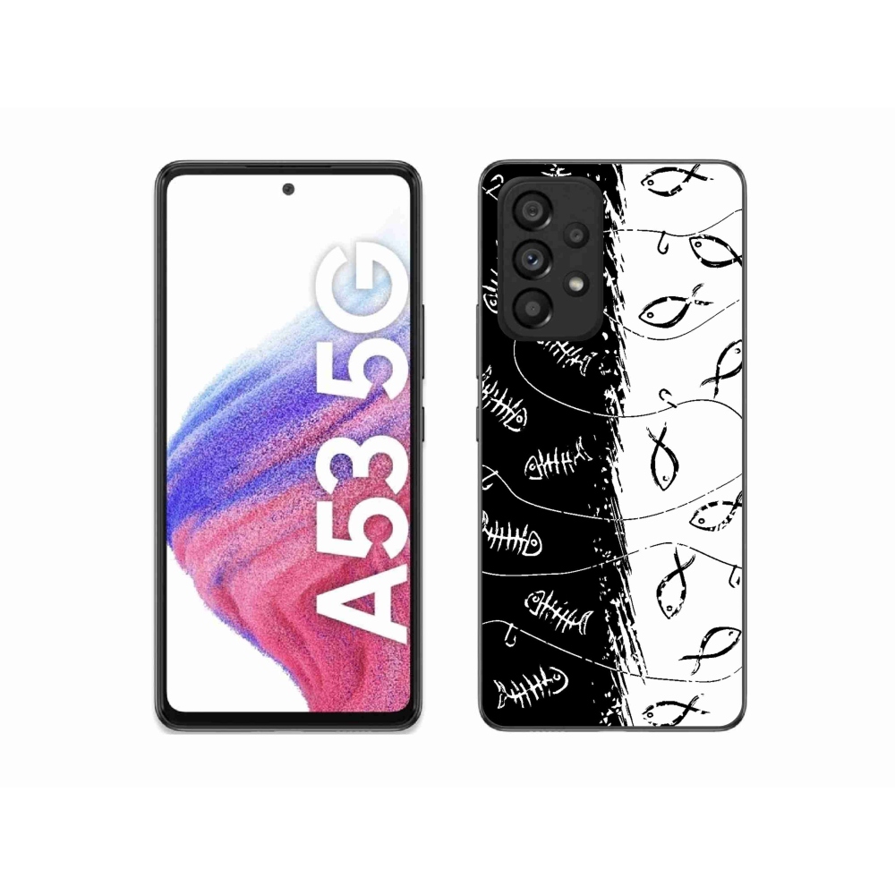 Gélový kryt mmCase na Samsung Galaxy A53 5G - kostry a rybky