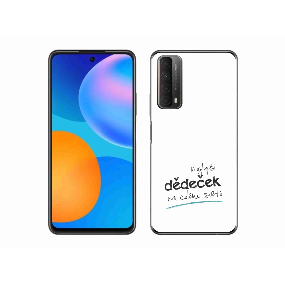 Gélový kryt mmCase na Huawei P Smart (2021) - najlepší dedko 3 biele pozadie