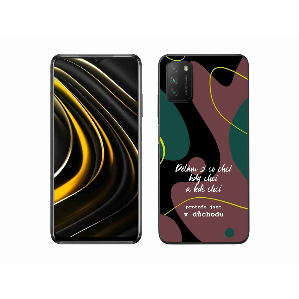 Gélový kryt mmCase na Xiaomi Poco M3 - vtipný text 10 čierne pozadie
