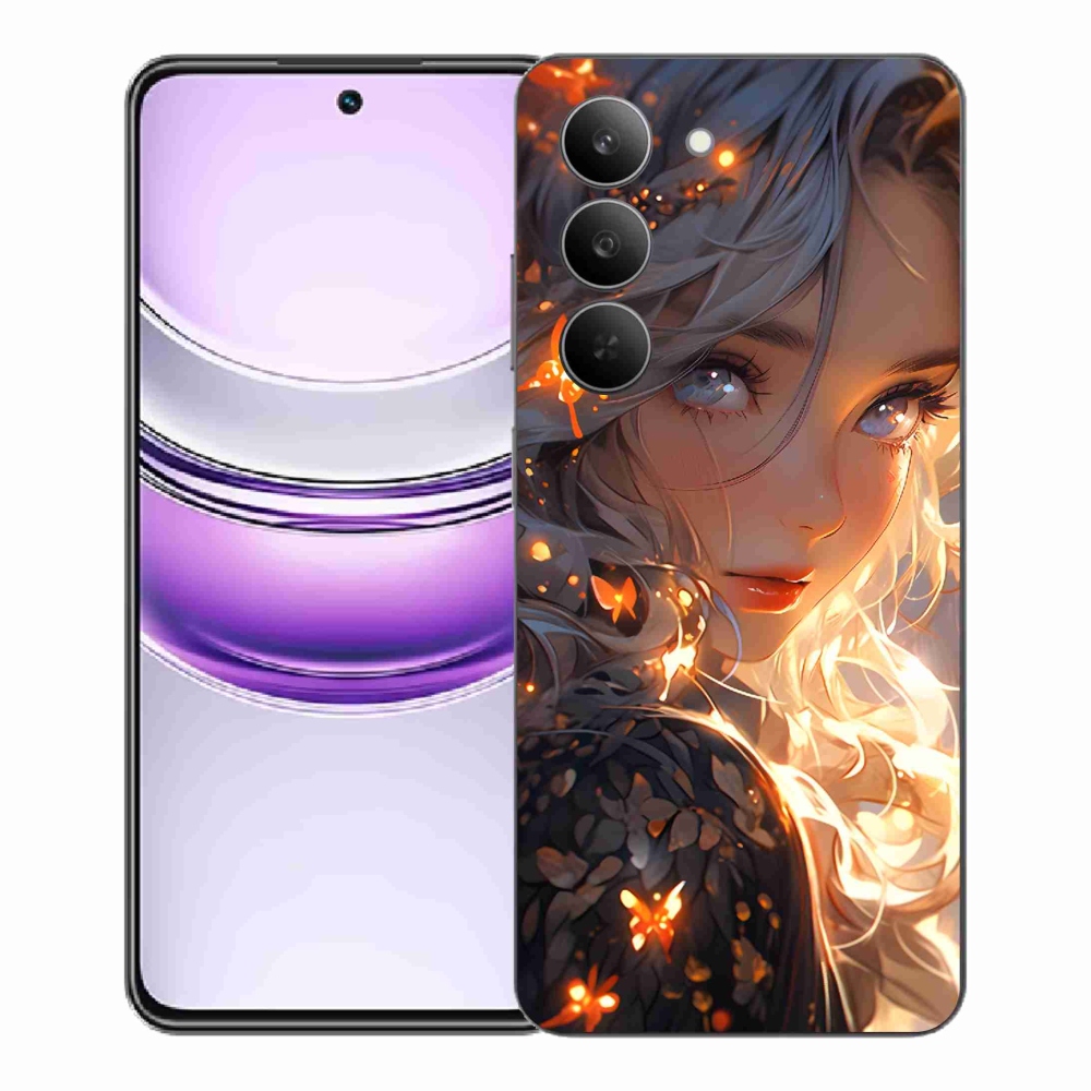 Gélový kryt mmCase na Realme 14x 5G - dievča a motýle