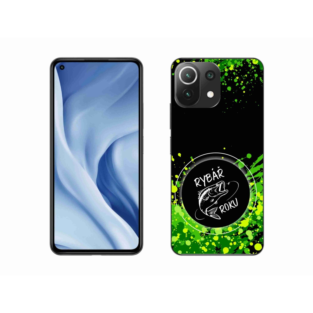 Gélový kryt mmCase na Xiaomi 11 Lite 5G NE - rybár roka čierne pozadie