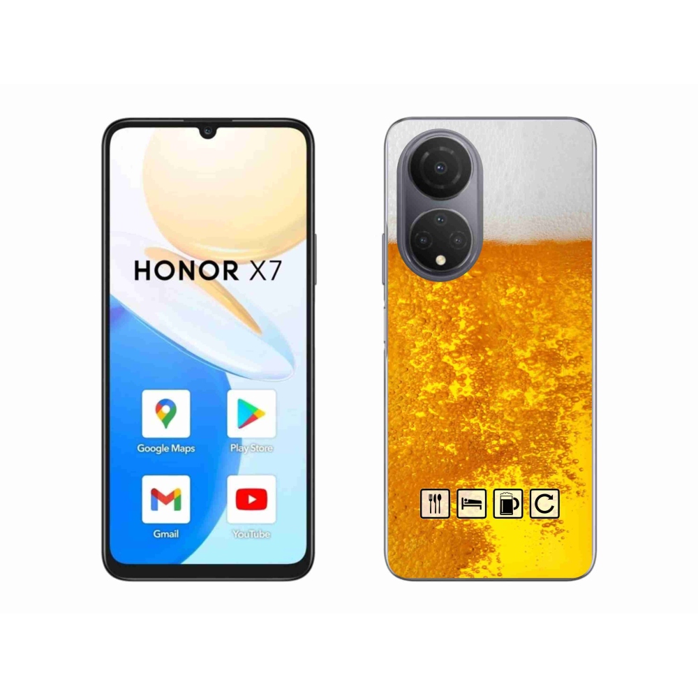 Gélový kryt mmCase na Honor X7 - pivný motív 3
