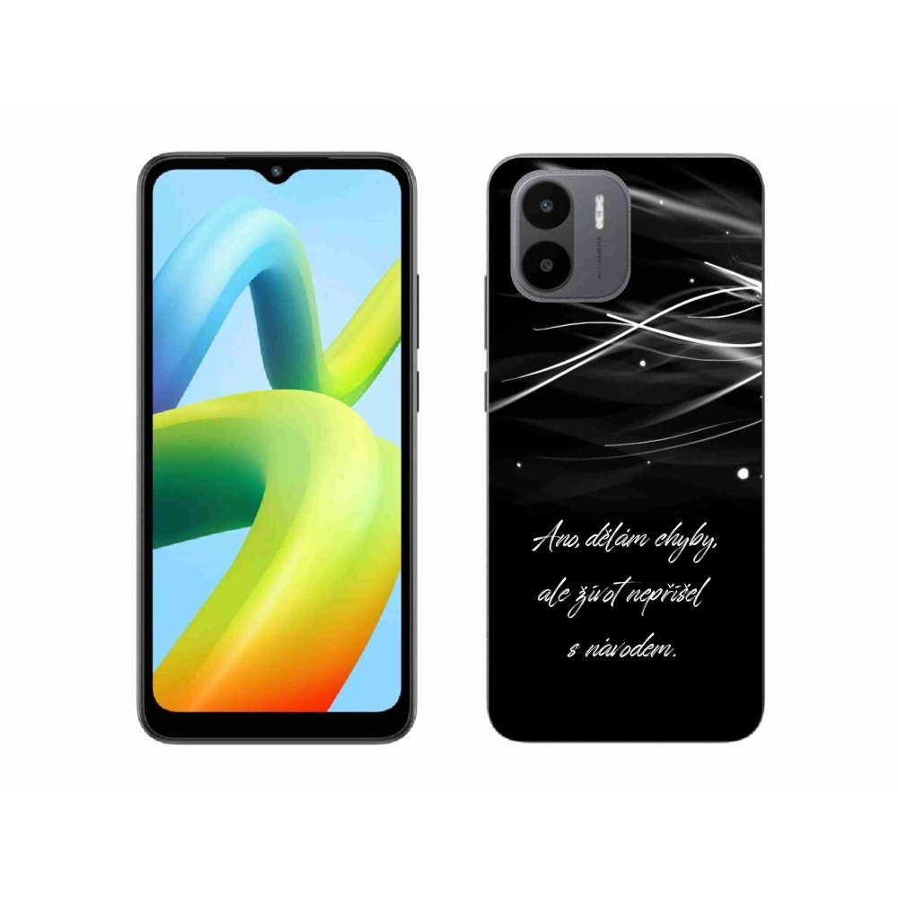 Gélový kryt mmCase na Xiaomi Redmi A1 - citát čierne pozadie