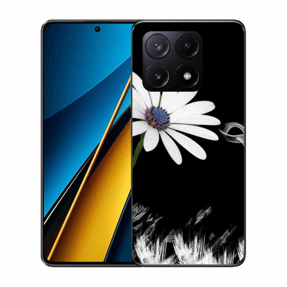 Gélový kryt mmCase na Xiaomi Poco X6 Pro 5G - biela kvetina