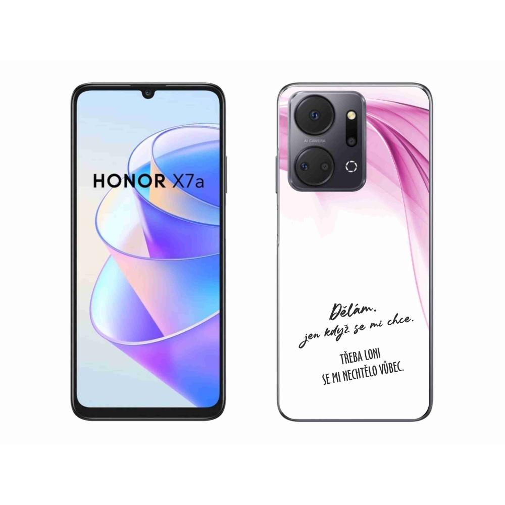 Gélový kryt mmCase na Honor X7a - vtipný text 12 biele pozadie