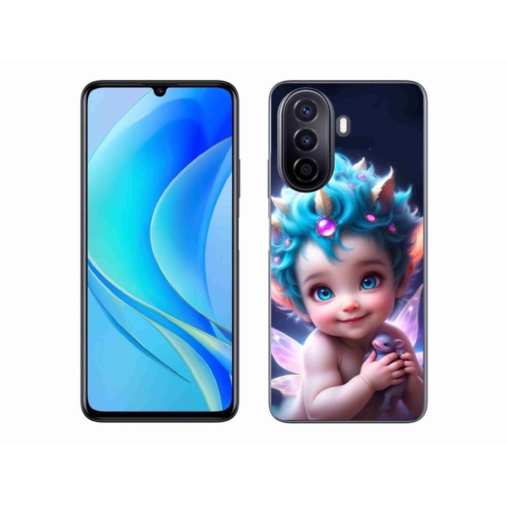 Gelový kryt mmCase na Huawei Nova Y70 - dítě s motýlími křídly