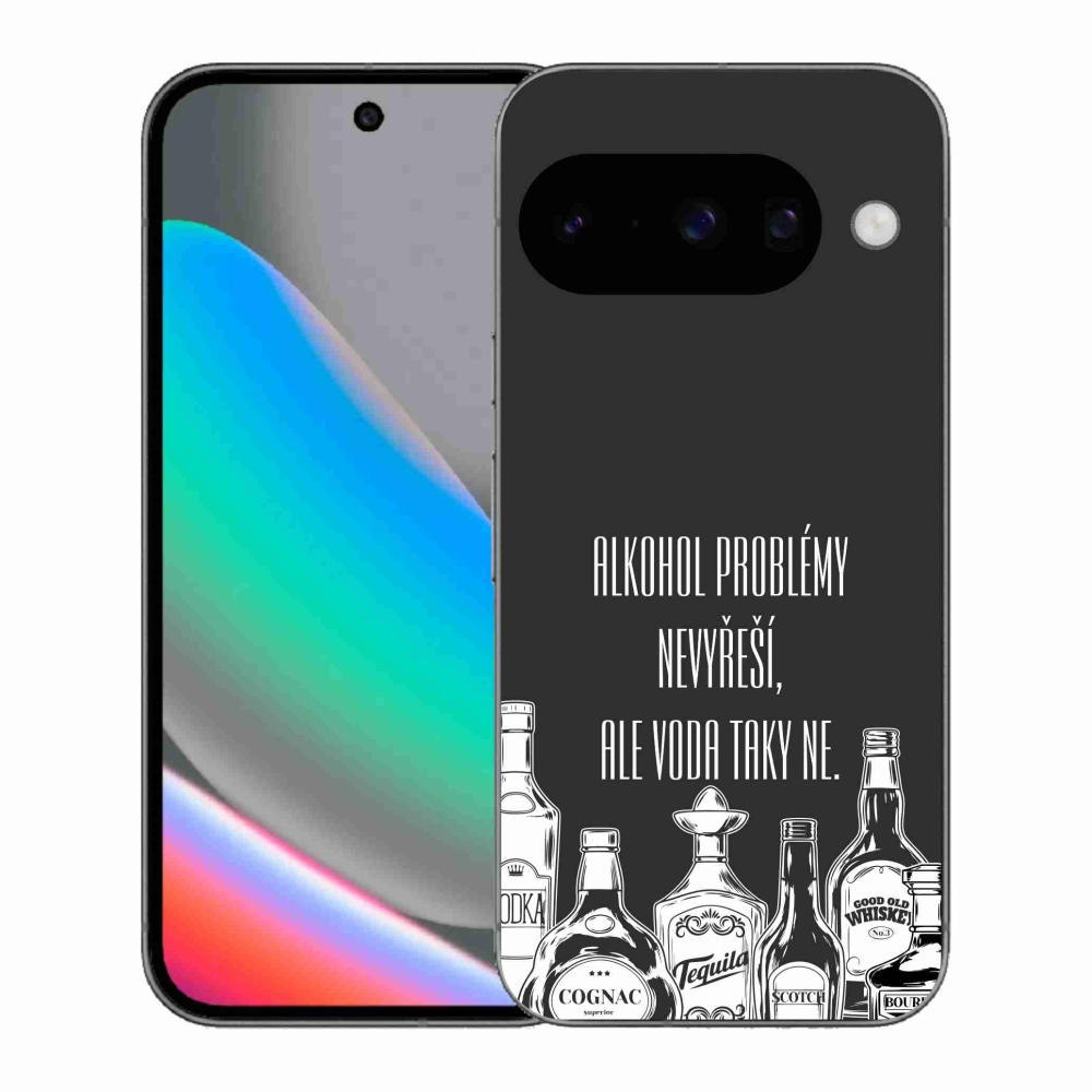 Gélový kryt mmCase na Google Pixel 10 - vtipný text čierne pozadie