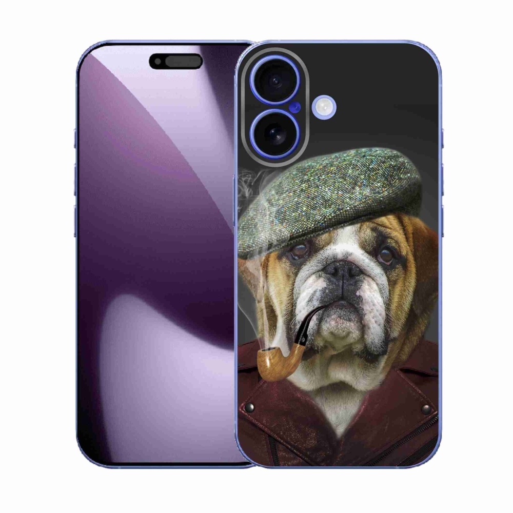 Gélový kryt mmCase na iPhone 17 - pes s fajkou