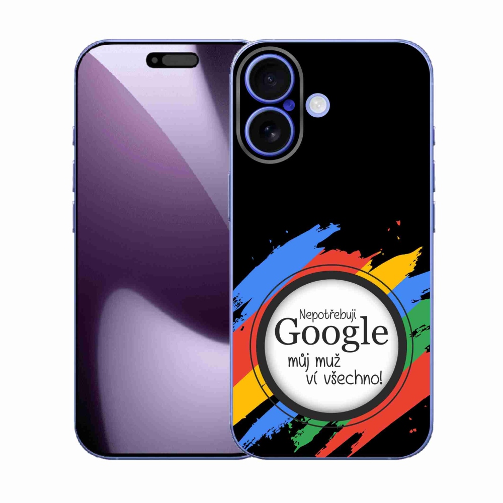 Gélový kryt mmCase na iPhone 17 - muž vie všetko čierne pozadie