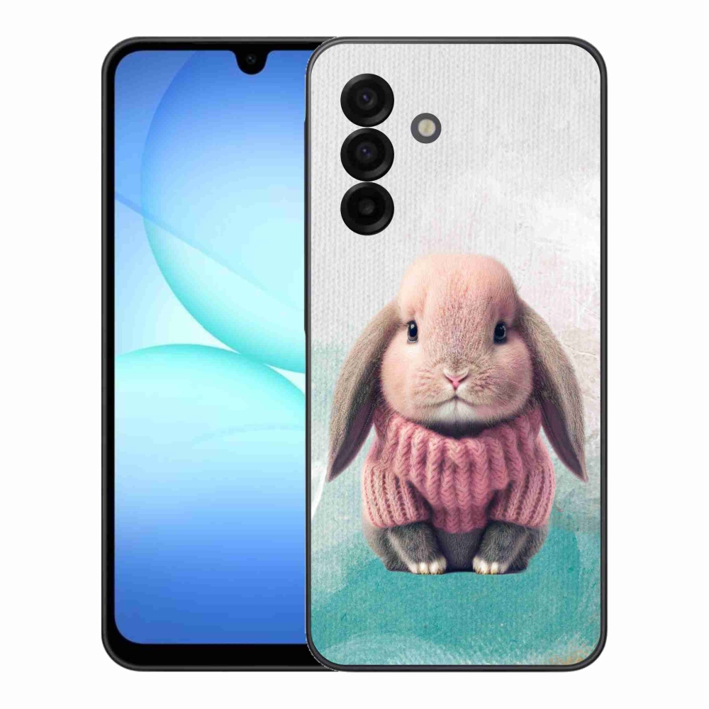 Gélový kryt mmCase na Samsung Galaxy A17 5G - zajačik vo svetri