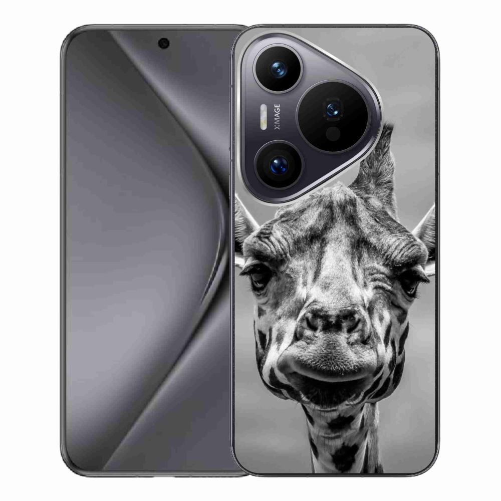 Gélový kryt mmCase na Huawei Pura 70 Pro - čiernobiela žirafa