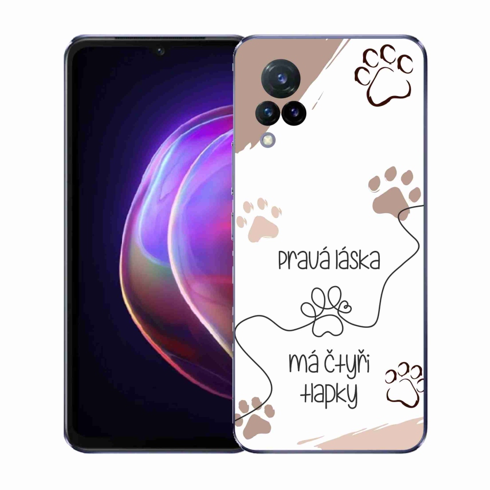 Gélový kryt mmCase na Vivo V21 4G/5G - psí motív 1 biele pozadie