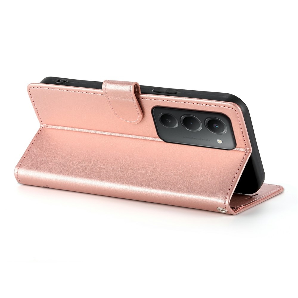 Flowery knižkové puzdro na Xiaomi Redmi 15 5G (169mm) - ružovozlaté