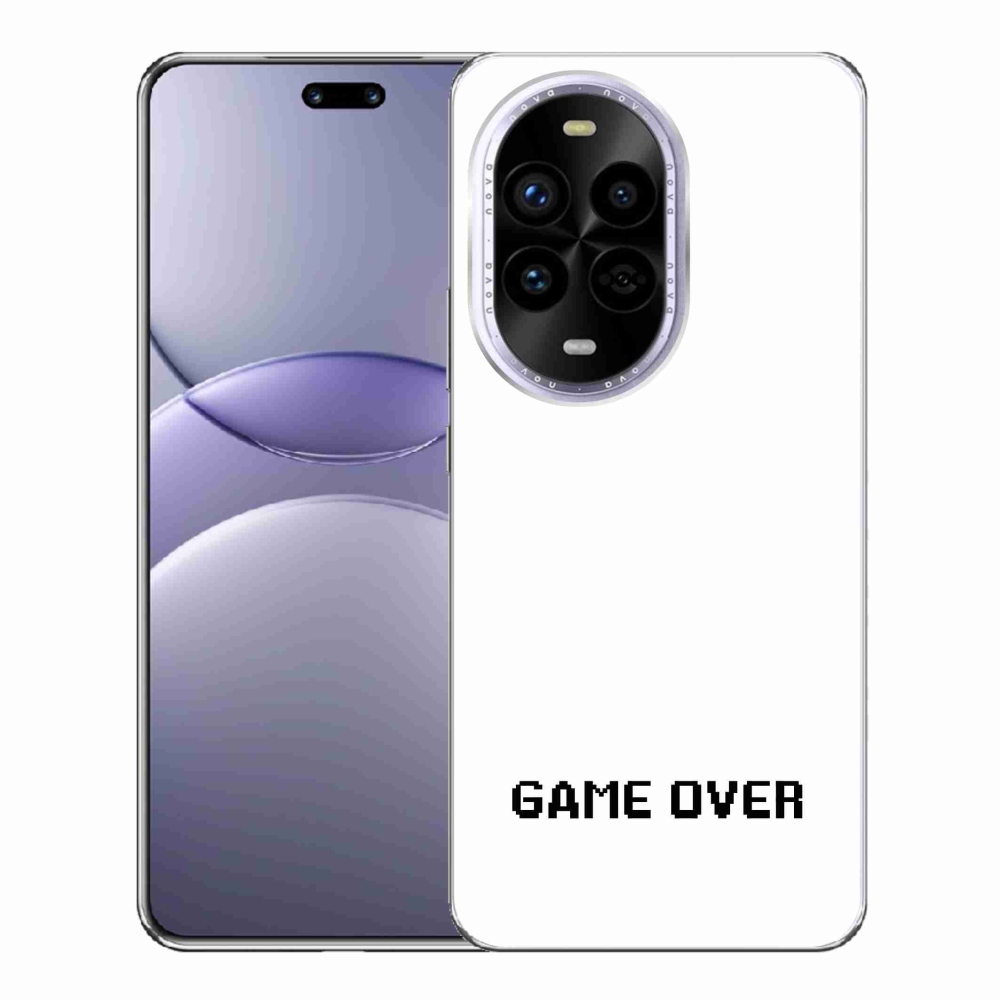 Gélový kryt mmCase na Huawei Nova 13 Pro 5G - game over biele pozadie