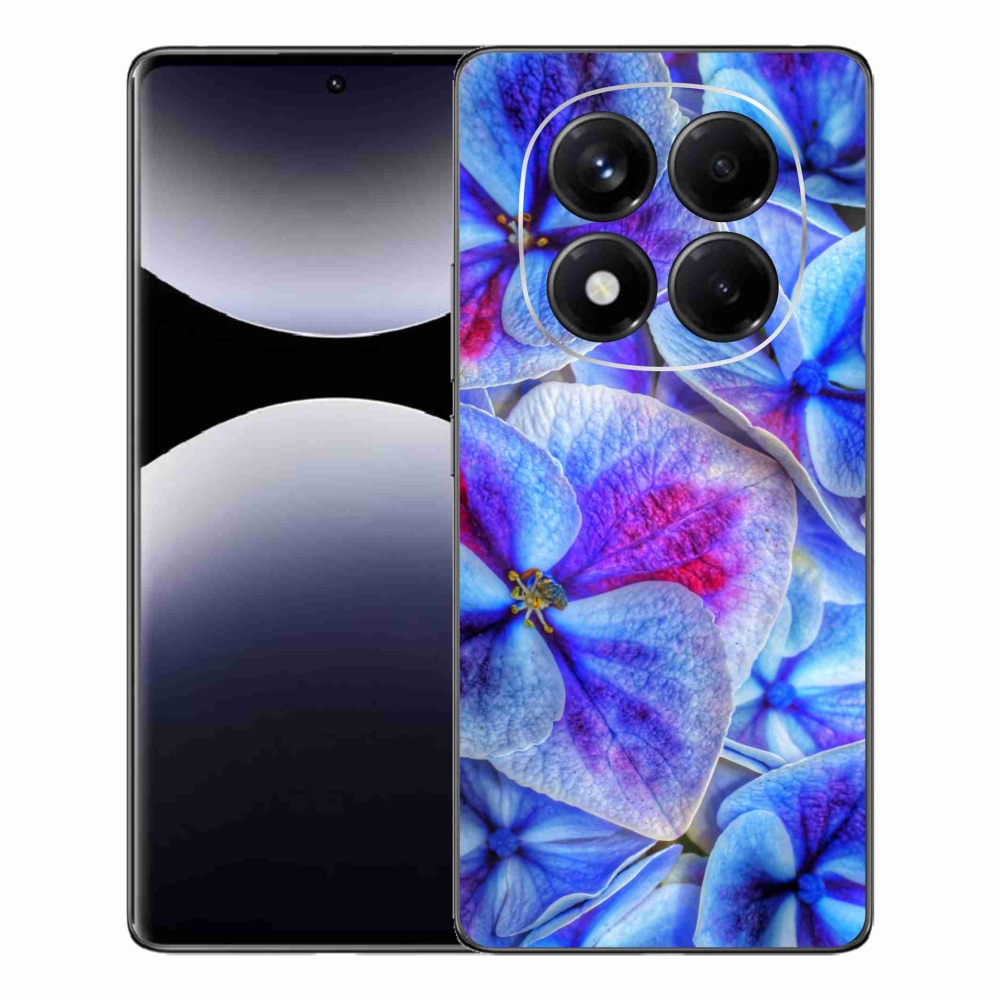 Gélový kryt mmCase na Xiaomi Redmi Note 14 Pro - modré kvety 1