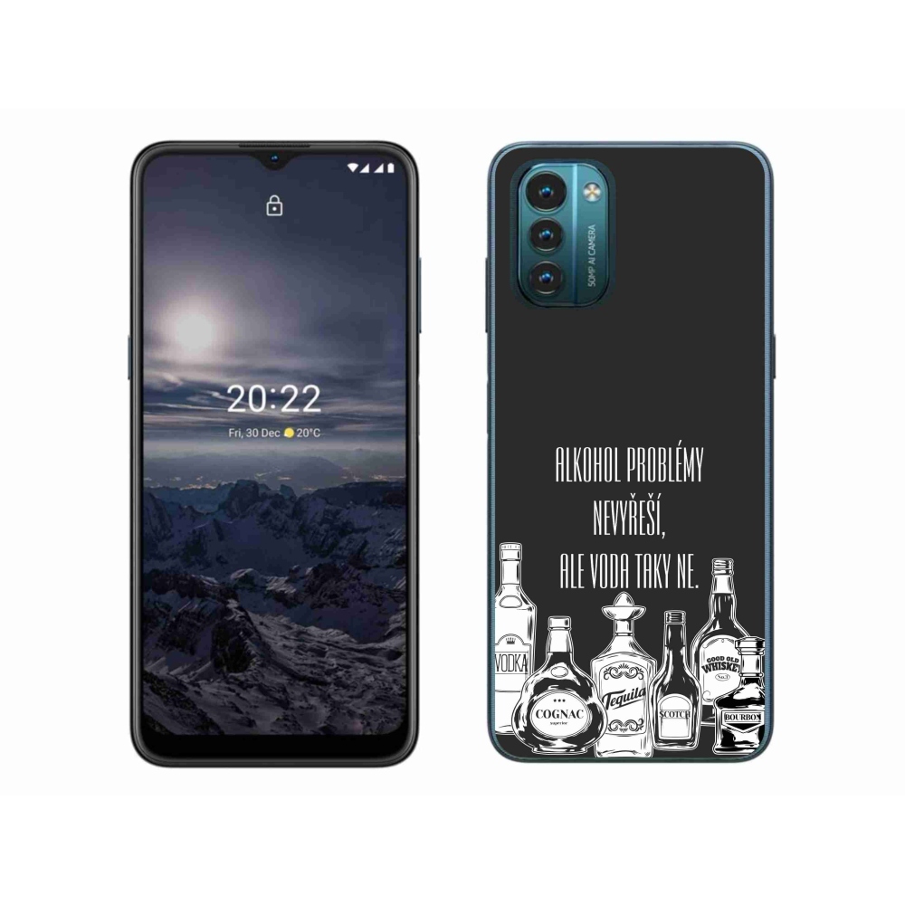 Gélový kryt mmCase na Nokia G11/G21 - vtipný text čierne pozadie