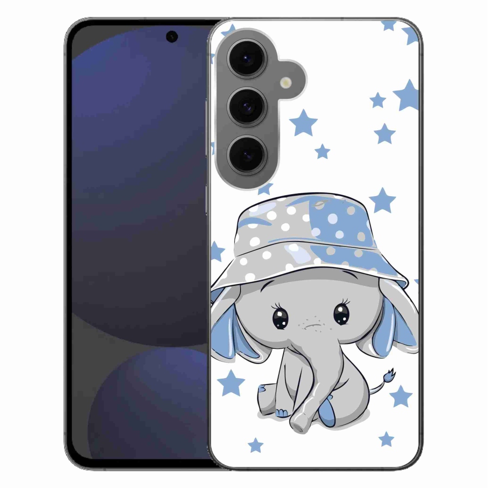 Gélový kryt mmCase na Samsung Galaxy S24 FE - modrý slon