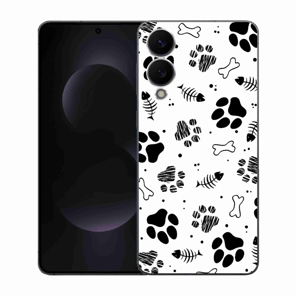 Gélový kryt mmCase na Samsung Galaxy S25 Edge - psie labky 1
