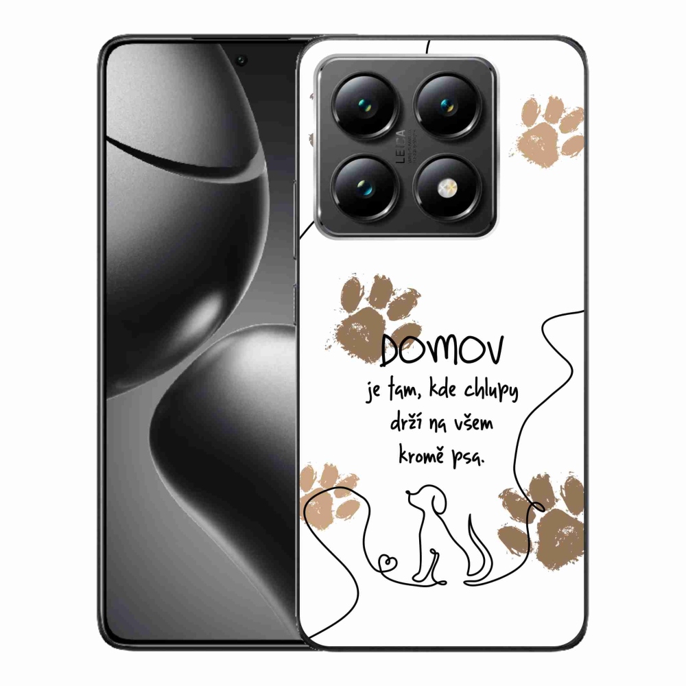 Gélový kryt mmCase na Xiaomi 14T - psí motív biele pozadie