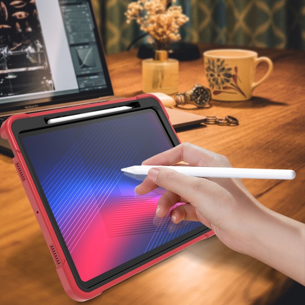 Kick odolný hybridný obal na iPad Pro 13 (2024) - čierny/červený