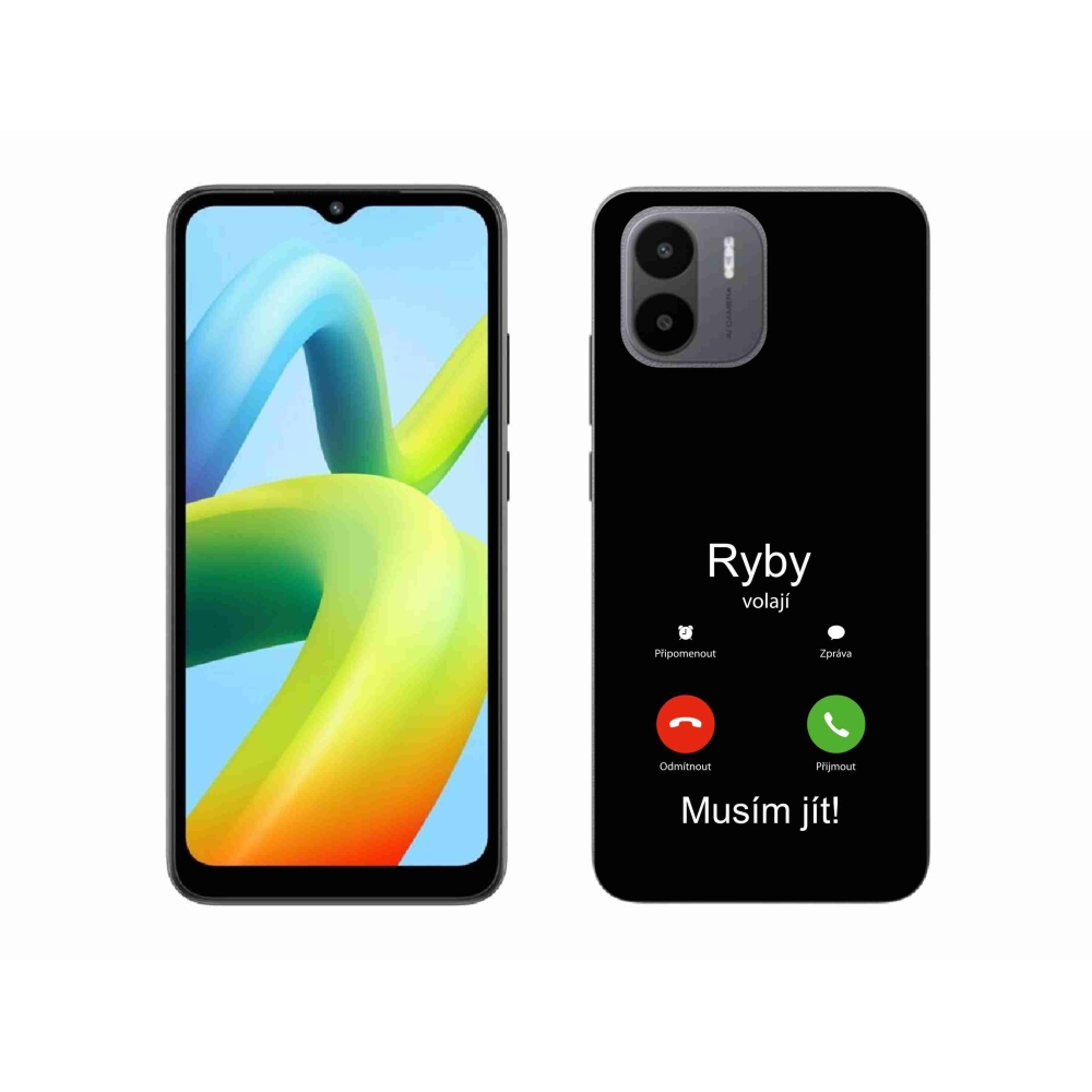 Gélový kryt mmCase na Xiaomi Redmi A1 - ryby volajú čierne pozadie