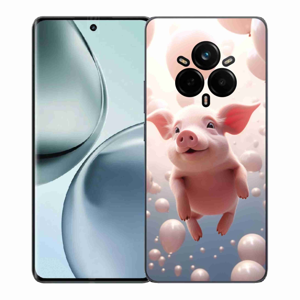 Gélový kryt mmCase na Realme 14 Pro+ 5G - prasiatko s balónikmi