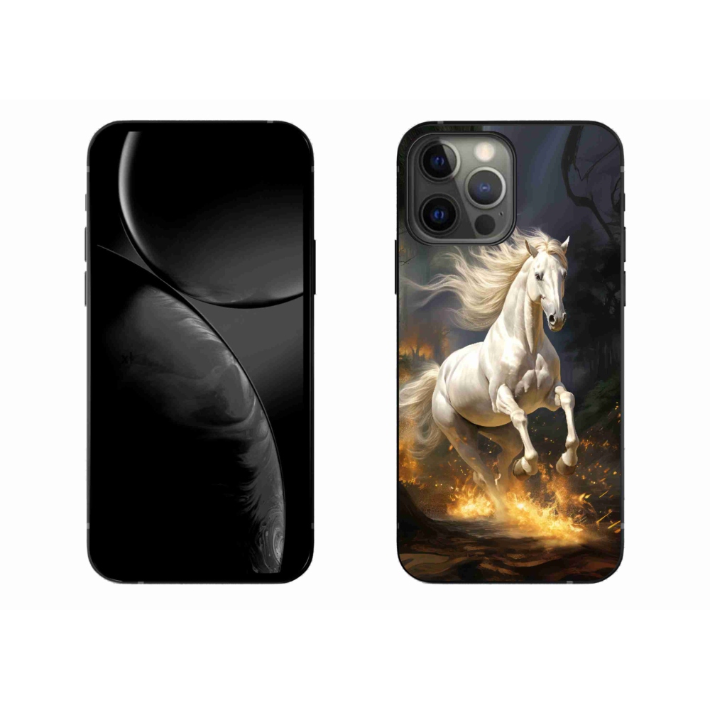 Gélový kryt mmCase na iPhone 13 Pro Max - biely kôň 2